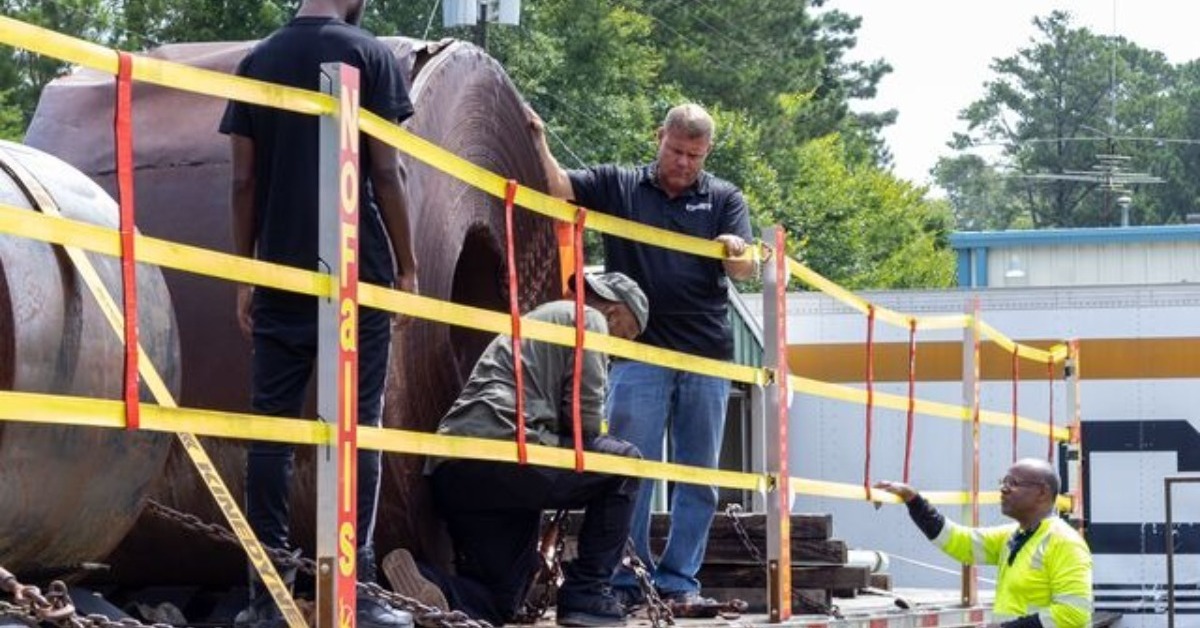 CRST flatbed securement training underway in Moody, AL 