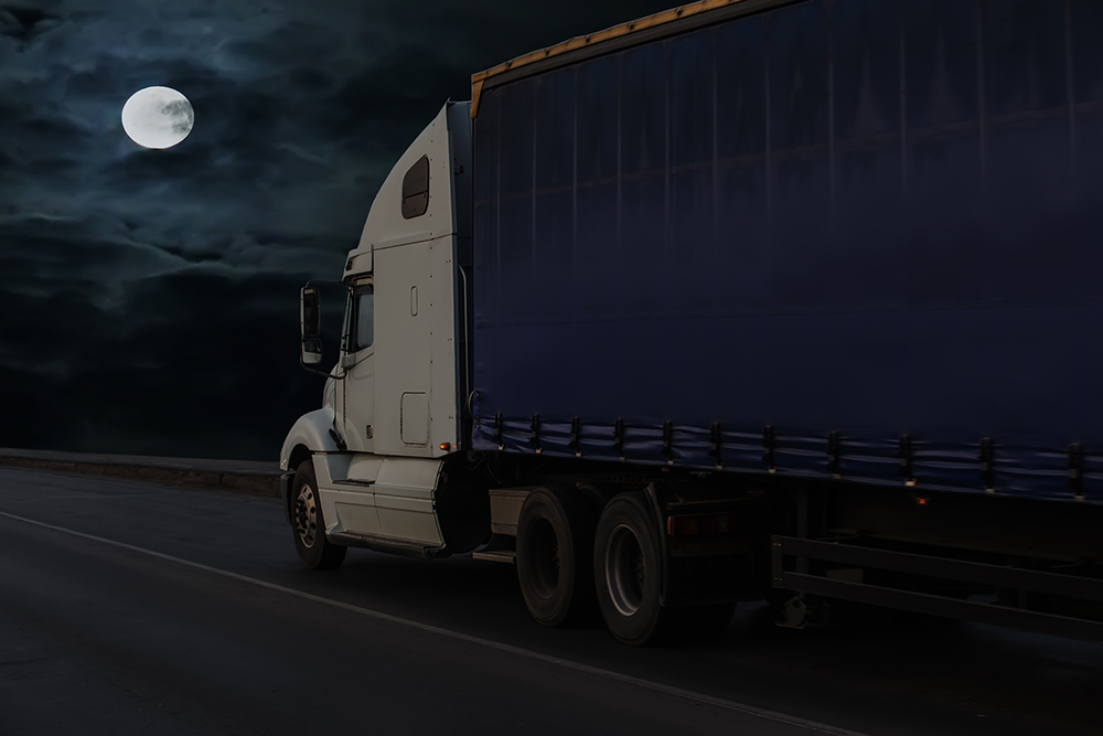 Night driving for truckers.