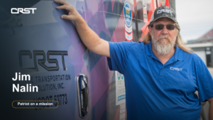 Jim Nalin, CRST driver, volunteering with Wreaths Across America