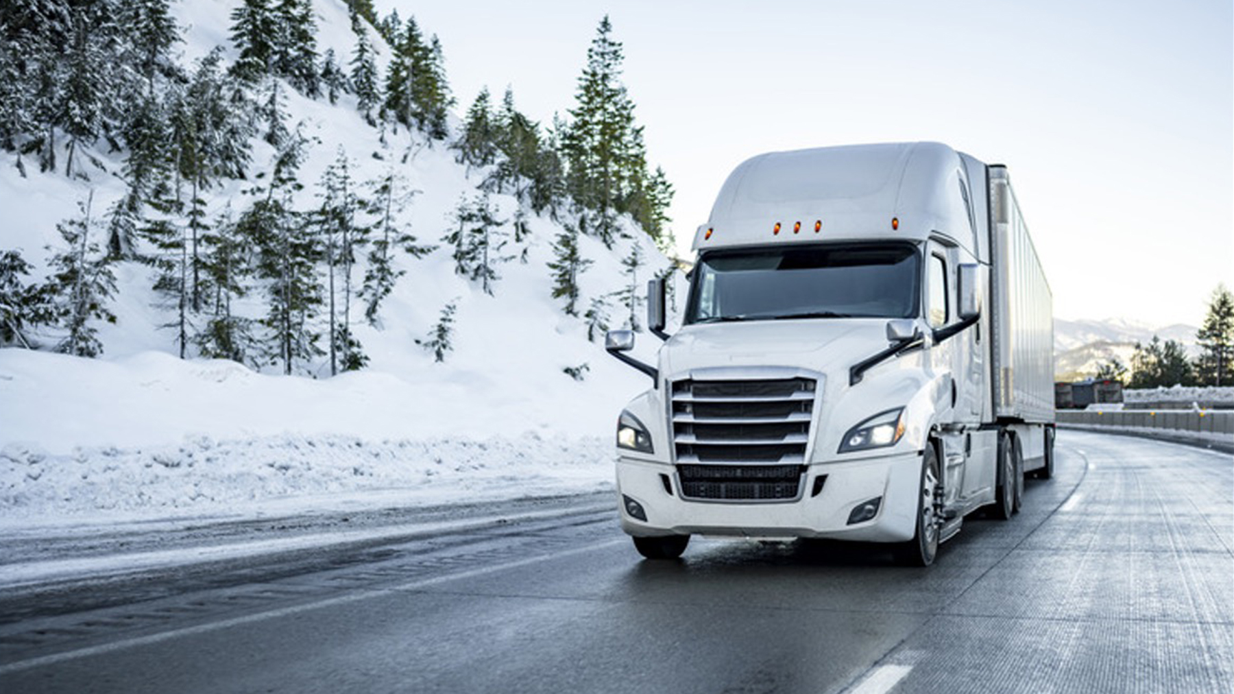 Winter truck driving safety