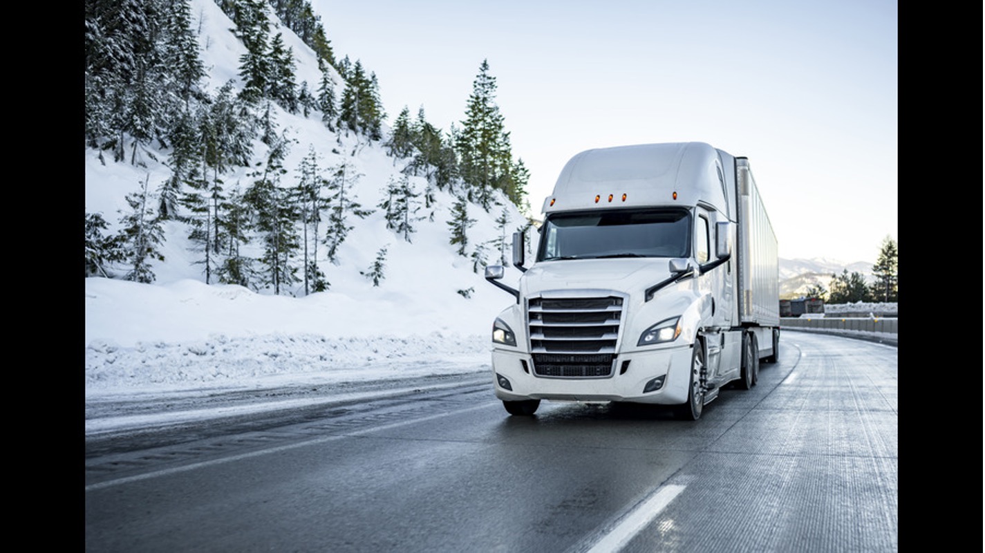 Winter truck driving safety